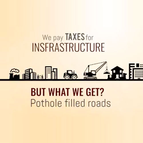 We pay taxes for infrastructure